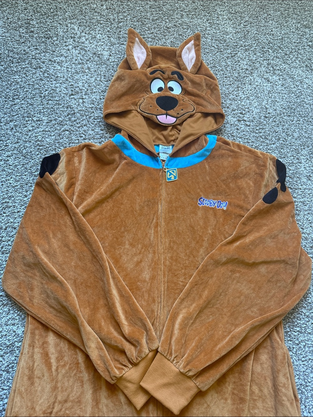 SCOOBY-DOO! ADULT BROWN JUMPSUIT COSTUME SIZE LARGE/EXTRA LARGE 🌟EUC🌟 - Picture 5 of 16